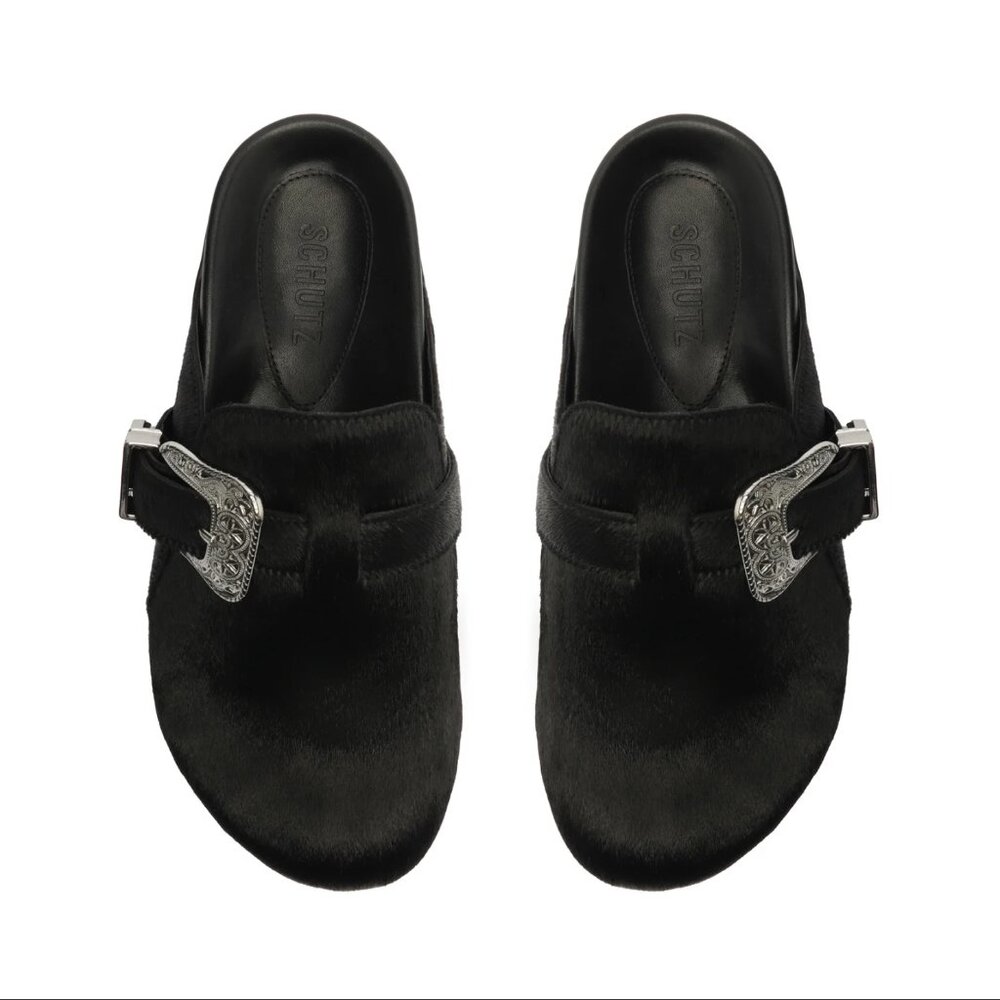 SCHUTZ The Grace Calf Hair Leather Flat